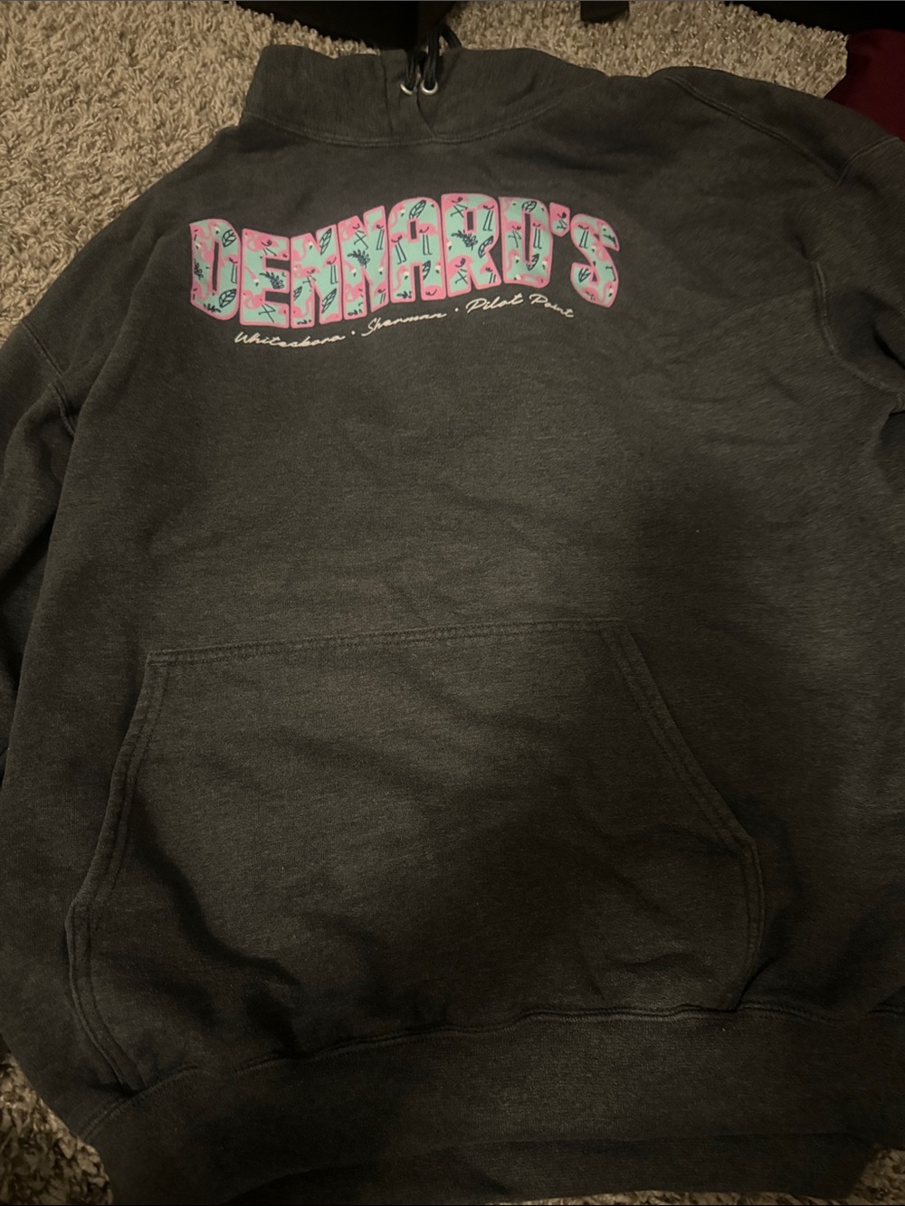 Unbranded Charcoal Gray 'DENNARD'S' Graphic Pullover Hoodie